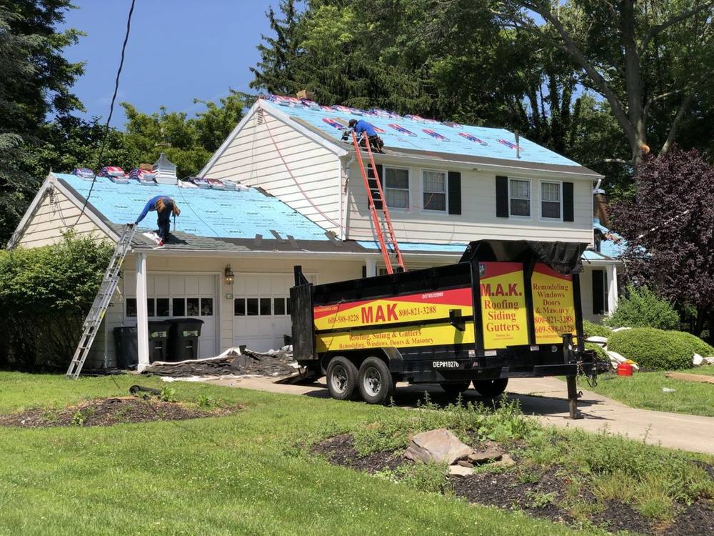 A newly installed house roof